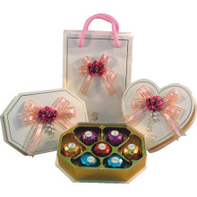 Caja de chocolate creativa / bolsa de chocolate con bandeja y cinta